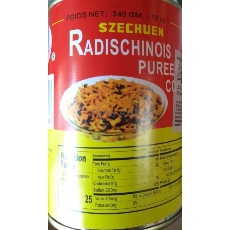 Rzodkiew Szechuen Krojone Radis 340g